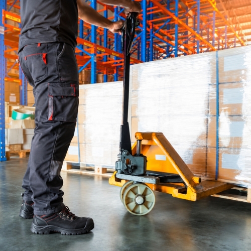 Logistic worker support with unloading cargo
